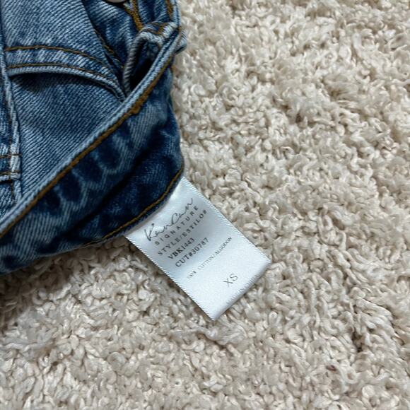 Kancan Edgy Distressed Destroyed Retro 90's Vibes Button Fly Denim Mini Skirt - Picture 4 of 5